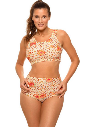 Marko Bikini Set Μπουστάκι Ψηλόμεσο Floral Σομόν M-723 165739