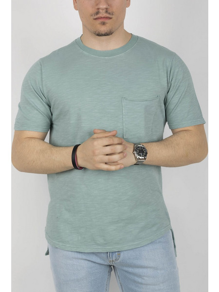 SEVEN T-SHIRT ΛΑΙΜΟΚΟΨΗ 100%ΒΑΜΒΑΚΙ ΜΕ ΤΣΕΠΑΚΙ ΕΜΠΡΟΣ REGULAR FIT