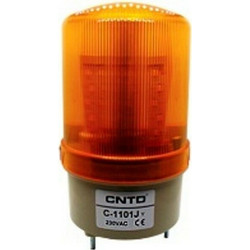 Φάρος Μεσαίος LED Buzzer 160x85 Κίτρινος C-1101 230VAC 03.024.0110