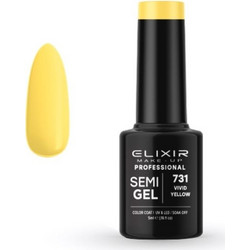 Elixir Semigel 731 Vivid Yellow Ημιμόνιμο Βερνίκι Νυχιών 5ml