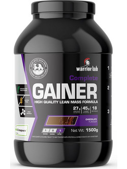 Warriorlab Complete Gainer Chocolate Πρωτεΐνη Ορού Γάλακτος Όγκου Χωρίς Γλουτένη 1.5kg