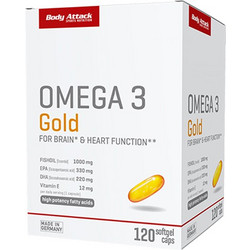 Body Attack Omega 3 Gold Ιχθυέλαιο 120 Μαλακές Κάψουλες