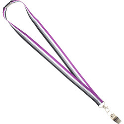 Metal Whistle on Asexual Lanyard