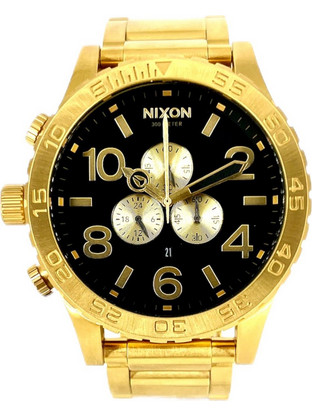 Nixon 51-30 Ανδρικό Ρολόι Χρονογράφος με Χρυσό Μεταλλικό Μπρασελέ A083-510-00