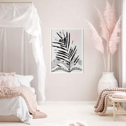 ΑΦΙΣΑ WALL-DESIGN PINK MOON 49505 (PVC/PLEXIGLASS ΑΣΠΡΗ ΚΟΡΝΙΖΑ) 30x40cm