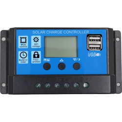Ρυθμιστής ηλιακής φόρτισης - Solar battery charger regulator 10A - Dual USB