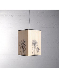 Spacegreen Bamboo Palm Κρεμαστό Φωτιστικό Οροφής Εκρού 3-0260