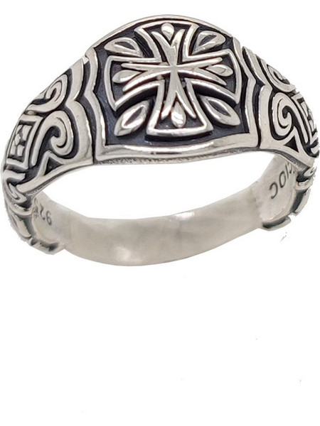 Δαχτυλίδι Anastasios Creations ασήμι 925 με σταυρό FD791