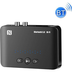 T10 NFC Bluetooth 5.0 Receiver 3.5mm AUX Port Adapter RCA Amplifier with Remote Control (OEM)