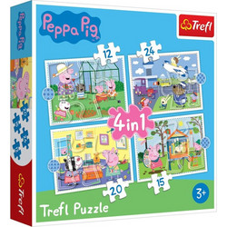 Παιδικό Puzzle Trefl Peppa & Friends 4 in 1 12 + 15 + 20 + 24 Κομμάτια