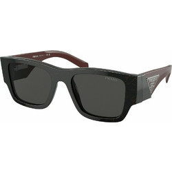 Prada PR10ZS 11F5/S0 Ανδρικά Γυαλιά Ηλίου Τετράγωνα Κοκάλινα Χρυσά με Μαύρο Polarized Φακό