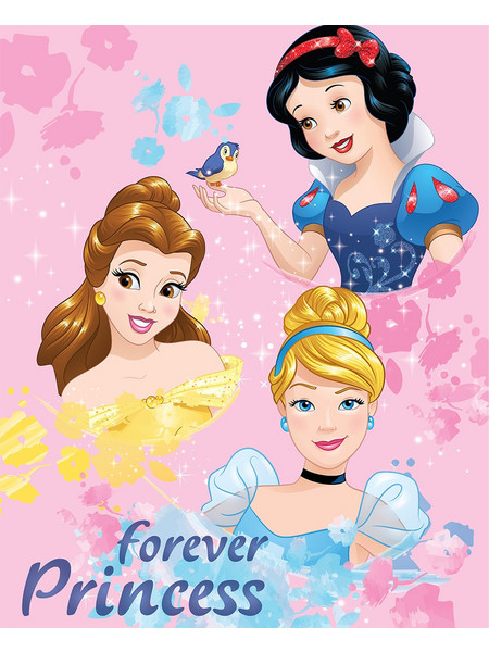 Dimcol Disney Princess 045 Κουβέρτα Κούνιας Fleece 130x170 Ροζ