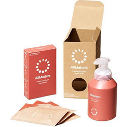 All Matters Σαπούνι Χεριών Starter Kit Σκόνη Σε Αφρό 1 Επαναχρησιμοποιήσιμη Φιάλη 350ml + 3 Φακελάκια Σκόνη 17.5gr