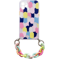 Color Chain Case Gel Flexible Cover Chain Chain Charm For Samsung Galaxy S21 Ultra 5G Multicolor (1)