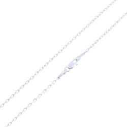 Αλυσίδα 9 Κ al'oro, λευκή, γκρέκα 55 cm, 1743