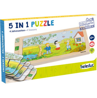 Παιδικό Puzzle Beleduc Ξύλινο 4 Εποχές 5 in 1 36 Κομμάτια