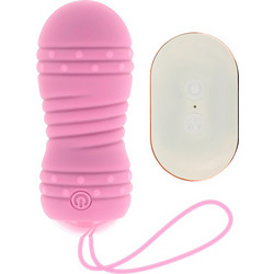 Ohmama Remote Control Rotating Egg Δονητής Egg για Ζευγάρια με Τηλεχειριστήριο Ροζ