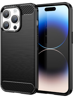Hurtel Carbon Back Cover Black (iPhone 14 Pro)