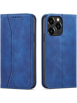 Hurtel Magnet Fancy Case Θήκη Wallet Blue (iPhone 14 Pro)