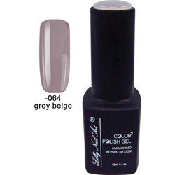 Lilly Nail Art Color Gel Grey Beige Ημιμόνιμο Βερνίκι Νυχιών 12ml