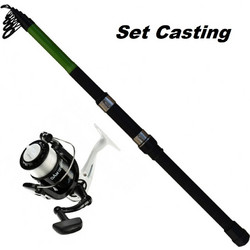 Fish Hunter + Dam 5000 Σετ Καλάμι Ψαρέματος για Casting Τηλεσκοπικό 3.5m με Μηχανισμό 50-100gr