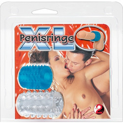 You2Toys XL Penis Ring Σετ Ελαστικά Δαχτυλίδια Πέους Σιλικόνης Μπλε 2τμχ