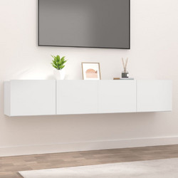 vidaXL Έπιπλο Τηλεόρασης Ξύλινο Λευκό Μ80xΠ30xΥ30cm 804535