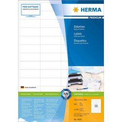 Herma 4609 Αυτοκόλλητες Ετικέτες Α4 Ορθογώνιες 52.5x21.2mm