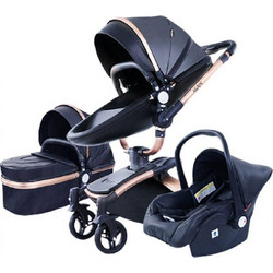 Agape 360 Καρότσι Μωρού 2 σε 1 Black