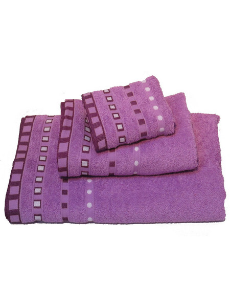 Πετσέτα Βαμβακερή Ζακάρ Προσώπου 50x90εκ. Lilac Komvos Home 7000012-1 - KOMVOS HOME - 7000012-1