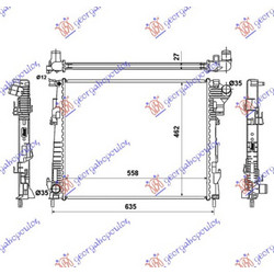 Ψυγειο 2.0 Cdti -AC (56x44.9) Χ/START-STOP Opel Vivaro 06-14 - 083506320
