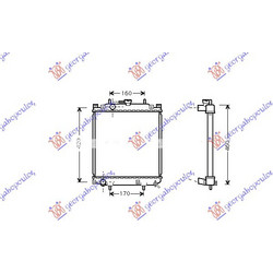 Ψυγειο Νεροy 1.0i 12V (37.5x32.5x1.6)MHX (KOYO) Daihatsu Yrv 02-06 - 261006305