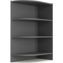 Charlotte Γωνιακό κάτω ντουλάπι με ράφια 56.5x28.5x82cm Γραφίτη SO-CD30K3GR