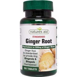 Natures Aid Ginger Root 500mg 90 Ταμπλέτες