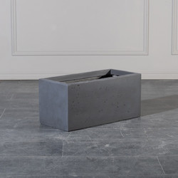 Spacegreen Γλάστρα Πήλινη Ορθογώνια Moody Γκρι M 60x30x30 εκ