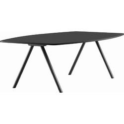 Surfy Hub oval γραφείο με μεταλλικά πόδια και laminate επιφάνεια