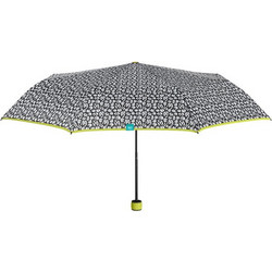 Umbrella Lady Mini 54/8 Man. 3 section round White black fluo windproof Microfibre πράσινο
