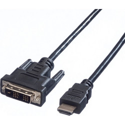 Value Καλώδιο HDMI Male to DVI-D Male 1m Black 11.99.5519A