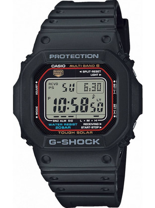 Casio G-Shock Ψηφιακό Ανδρικό Ρολόι Χρονογράφος Solar με Μαύρο Καουτσούκ Λουράκι GW-M5610U-1ER