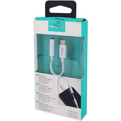 ΑΝΤΑΠΤΟΡΑΣ ΚΙΝΗΤΟΥ QIHANG TYPE-C ΣΕ AUX JACK 3.5MM - ΛΕΥΚΟ