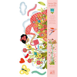 Djeco Αυτοκόλλητο αναστημόμετρο 'Κοπέλα στον κήπο'