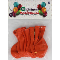 Μπαλόνια Πορτοκαλί 26cm 10τμχ