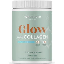 Wellexir Glow Pure Collagen Unflavored με Υαλουρονικό Οξύ & Μαγνήσιο 300gr