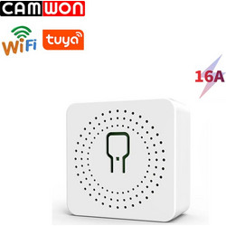 Camwon Mini Smart Ενδιάμεσος Διακόπτης Wi-Fi σε Λευκό Χρώμα 16Α WIP-TY016A
