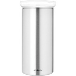 Brabantia 646989 Βάζο για 18 κάψουλες καφέ Matt Steel Fingerprint Proof, Transparent Lid