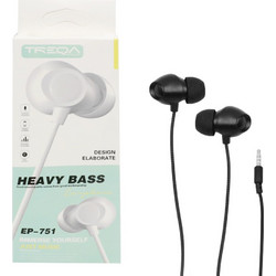 Treqa EP-751 Handsfree In-Ear 3.5mm Black