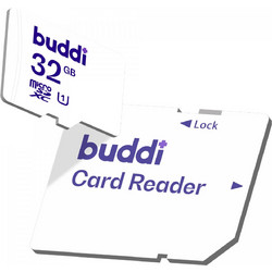 Buddi Κάρτα Μνήμης MicroSD 32GB C4 με Αντάπτορα SDXC - White - 5 Έτη Εγγύηση (8719246387340)