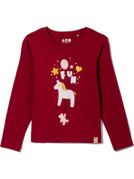 AKO Παιδικό T-Shirt Μακρυμάνικο Μπορντό 3255102-01