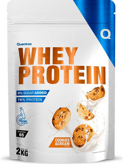 Quamtrax Whey Cookies & Cream Πρωτεΐνη Ορού Γάλακτος Γράμμωσης Χωρίς Γλουτένη 2kg
