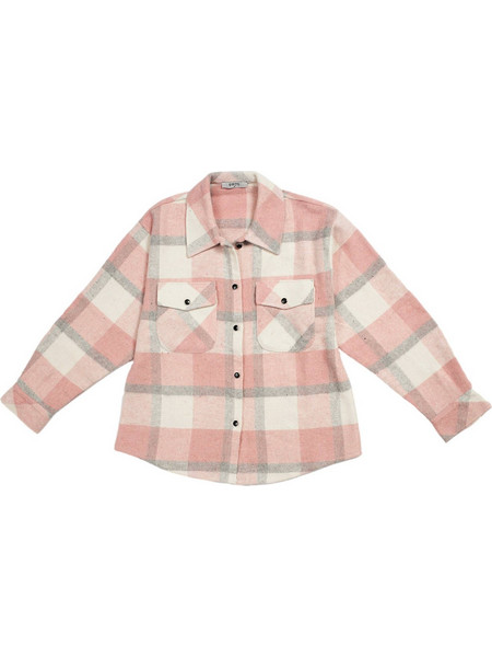 ΠΑΙΔΙΚΟ FLEECE ΠΟΥΚΑΜΙΣΟ EBITA PLAID - ΡΟΖ